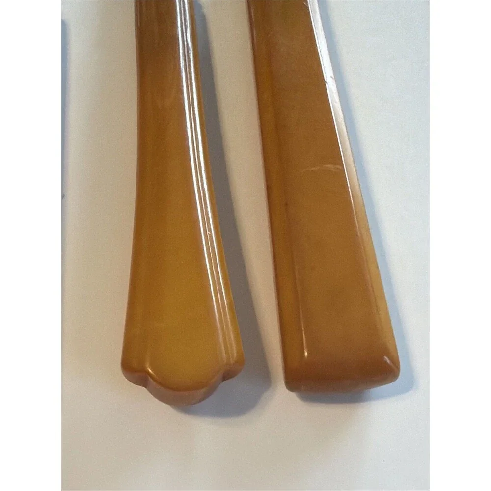 Vintage Bakelite Caramel Butterscotch Knives Knife and Cheese Slicer